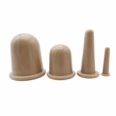 Khaki 4 pièces corps d'aspiration sous vide en silicone et ensemble de coupe faciale pour soins de santé à domicile Logo personnalisé accepté