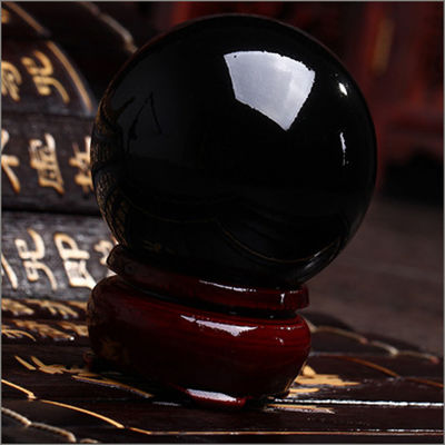 Obsidian noir naturel sphère pierre de guérison avec propriétés de globe à billes grande boule de cristal