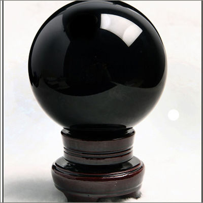 Obsidian noir naturel sphère pierre de guérison avec propriétés de globe à billes grande boule de cristal