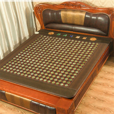 Matériau de massage en jade naturel portatif pour infrarouge et anion Mat de jade personnalisé en pierre de tourmaline