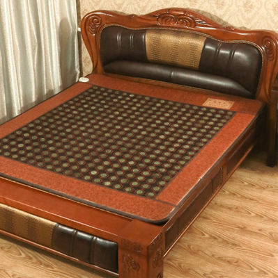 Matériau de massage en jade naturel portatif pour infrarouge et anion Mat de jade personnalisé en pierre de tourmaline