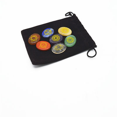 Sept pierres de chakra pour le corps et la spiritualité art de guérison collectibles cristaux tombés