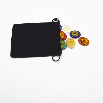Sept pierres de chakra pour le corps et la spiritualité art de guérison collectibles cristaux tombés