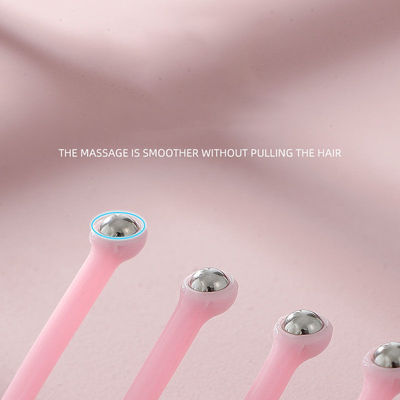 Bleu/Rose Masseur à tête à cinq griffes Boule d'acier pour massages de relaxation du cuir chevelu 100g Soulagement de maux de tête Meridien Dredging Tools