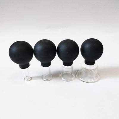 Ensemble de 4 tasses de thérapie médicale Verres à vide en silicone pour anti-cellulite et massage du visage