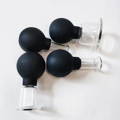 Ensemble de 4 tasses de thérapie médicale Verres à vide en silicone pour anti-cellulite et massage du visage