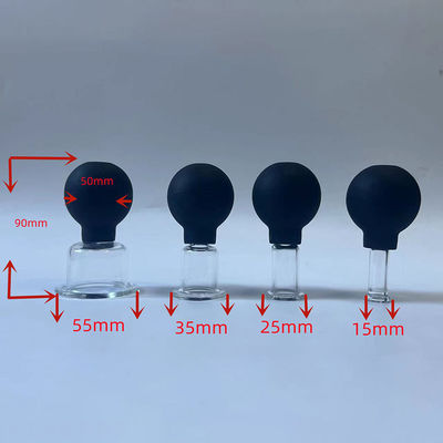 Ensemble de 4 tasses de thérapie médicale Verres à vide en silicone pour anti-cellulite et massage du visage