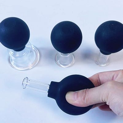 Ensemble de 4 tasses de thérapie médicale Verres à vide en silicone pour anti-cellulite et massage du visage