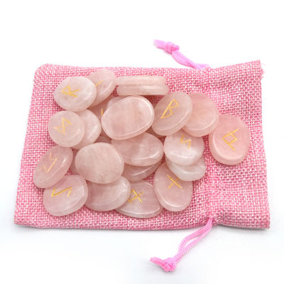 Pierre tombée en forme de rose Quartz pierre de divination pierre précieuse pierres runes à thème de fées