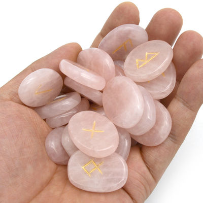 Pierre tombée en forme de rose Quartz pierre de divination pierre précieuse pierres runes à thème de fées