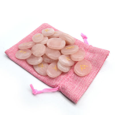 Pierre tombée en forme de rose Quartz pierre de divination pierre précieuse pierres runes à thème de fées
