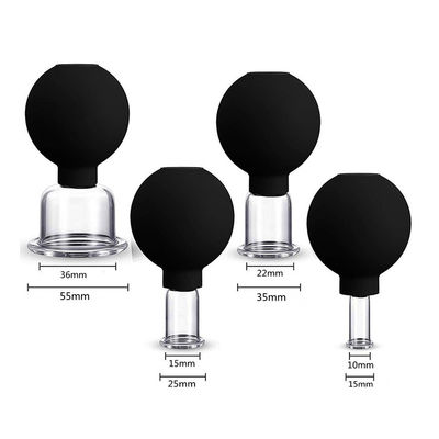Ensemble de tasses faciales en silicone en PVC pour le lifting du visage et le raffermissement de la peau Disponible Logo Maquillage Canister Vacuum Cups