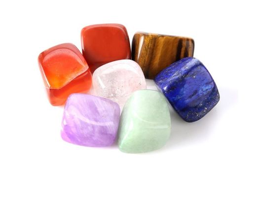 2023 Natural Crystal Healing Stone Engrave Chakra Sets avec un style religieux Indiens caractéristique régionale