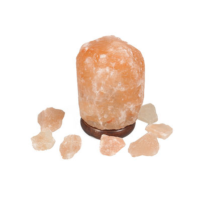 USB personnalisable lampe à sel de base en bois massif de l'Himalaya avec cristal sculpté et type de sculpture en cristal