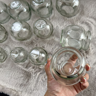 Taille personnalisée 12pcs Massage en verre en verre ensemble de thérapie en verre appareil de massage en verre feu