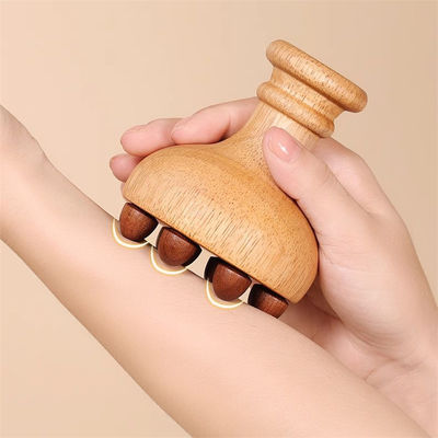 Massage complet du corps Manette de chêne Corps Meridien Brosse de massage Corps Gua Sha Massageur Peigne de massage du cuir chevelu Avec airbag