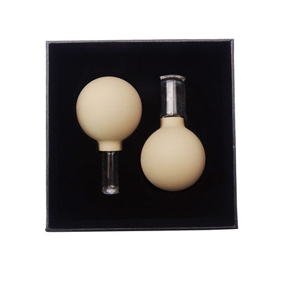 Le verre brun clair est utilisé pour l'acupuncture et le vide Hijama Smart Facial Cupping Set.