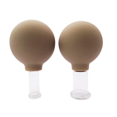 Le verre brun clair est utilisé pour l'acupuncture et le vide Hijama Smart Facial Cupping Set.
