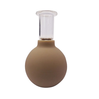 Le verre brun clair est utilisé pour l'acupuncture et le vide Hijama Smart Facial Cupping Set.