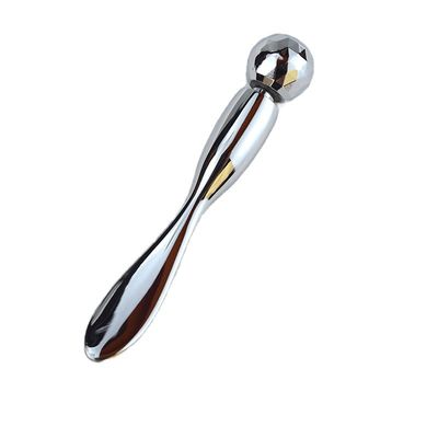 Crème de massage des yeux Cosmétique Cuillère métallique en or et spatule Massageur facial Bâtons à rouleaux Masque métallique