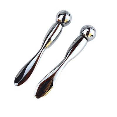 Crème de massage des yeux Cosmétique Cuillère métallique en or et spatule Massageur facial Bâtons à rouleaux Masque métallique