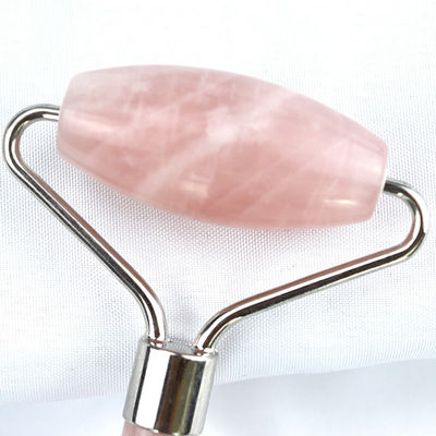 Équipement de massage du visage Rosa Rose Quartz Gua Sha Massage Roller de glace de jade naturel pour la thérapie anti-âge