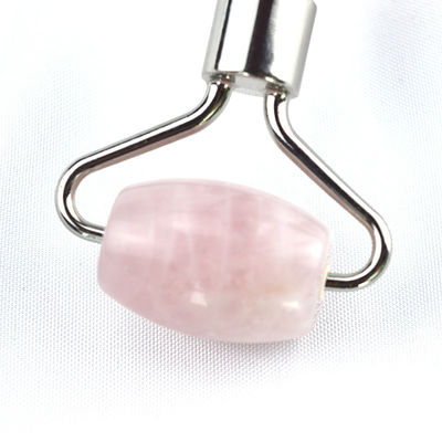 Équipement de massage du visage Rosa Rose Quartz Gua Sha Massage Roller de glace de jade naturel pour la thérapie anti-âge