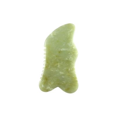 9.2*4.6cm Outil facial Gua Sha Plaque de pierre de jade Xiuyan naturel pour le traitement d'acupuncture SPA OEM / ODM Acceptable