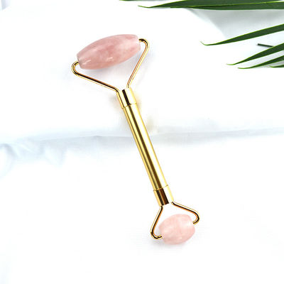 Masseur facial en résine rose quartz équipement de massage facial en rouleaux de jade pour le vieillissement et le rajeunissement de la peau