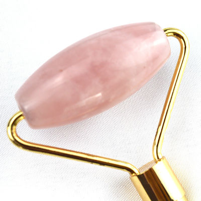 Masseur facial en résine rose quartz équipement de massage facial en rouleaux de jade pour le vieillissement et le rajeunissement de la peau