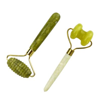 Massageur de visage Xiuyan Jade Double-Head Faces naturelles outil de massage de beauté Jade Roller Faces minces Massageur outil de relaxation