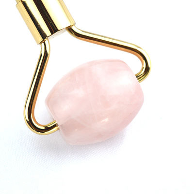 Fin de conception Rose Rose Quartz Guasha Roller Facial 100% Cristal Gua Sha Massageur pour le visage Massage du cou des yeux Outils de beauté