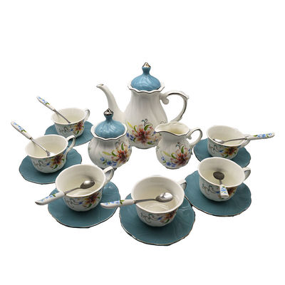 Charmant thème floral, thé en porcelaine chinoise en blanc, parfait pour les cadeaux de mariage 23*22/15*10/6.5*14.5/11*12.5cm