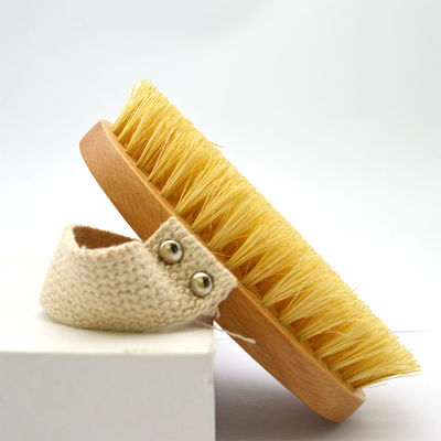 Déodorant Bambou soins de la peau en bois brosse à corps sec poils de sanglier brosses de bain brosse à sec avec poignée pour déshumidification