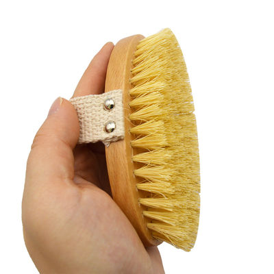 Déodorant Bambou soins de la peau en bois brosse à corps sec poils de sanglier brosses de bain brosse à sec avec poignée pour déshumidification