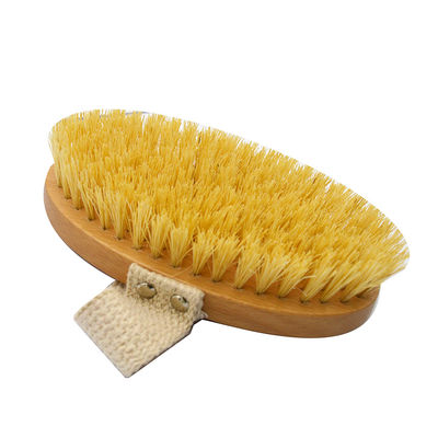 Déodorant Bambou soins de la peau en bois brosse à corps sec poils de sanglier brosses de bain brosse à sec avec poignée pour déshumidification
