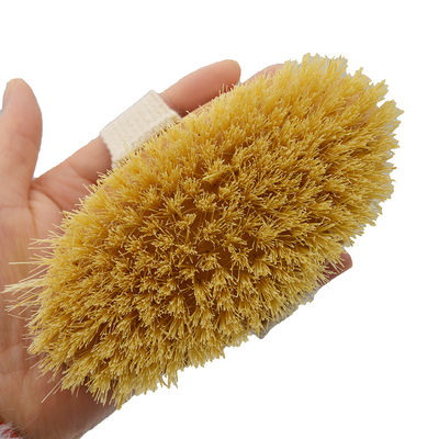 Brosse pour le corps sec Sisal Bristle pour exfolier la cellulite et masser la peau sèche en couleur bois