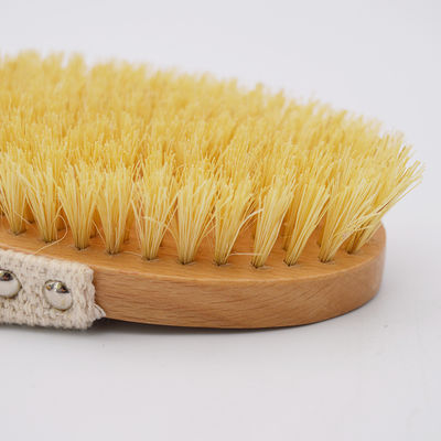 Brosse pour le corps sec Sisal Bristle pour exfolier la cellulite et masser la peau sèche en couleur bois