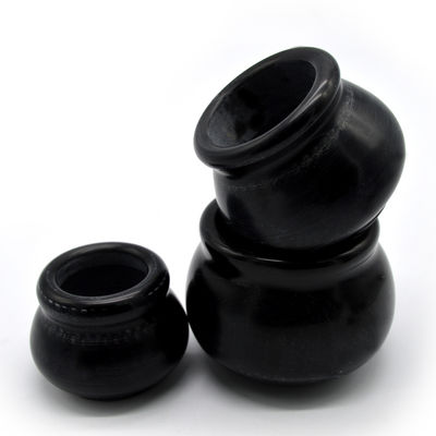 Propriétés de la médecine chinoise Appareil d'acupuncture Vacuum Cupping de feu Coupe Hijama Sets Bian Stone Noir
