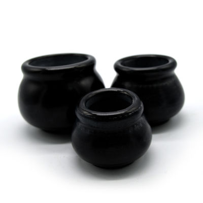 Propriétés de la médecine chinoise Appareil d'acupuncture Vacuum Cupping de feu Coupe Hijama Sets Bian Stone Noir