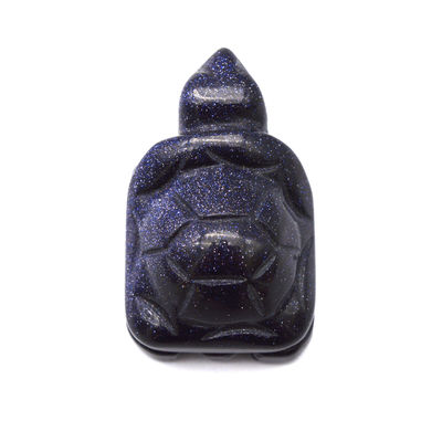 Exigence du client mystérieuse mini-figure de tortue bleue sculptée pour la décoration de la maison de vacances