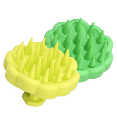 Massageur de cuir chevelu en silicone doux, shampooing, pinceau de massage capillaire, pinceau de nettoyage du cuir chevelu avec support de logo personnalisé