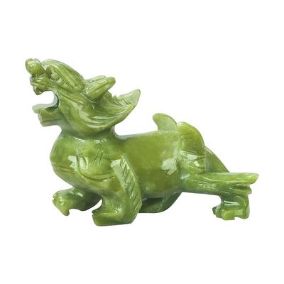 Caractéristique régionale Paire de jade naturel Pixiu Bureau intérieur Feng Shui Jade sculpture artisanat Jade ornements Feng Shui Pixiu