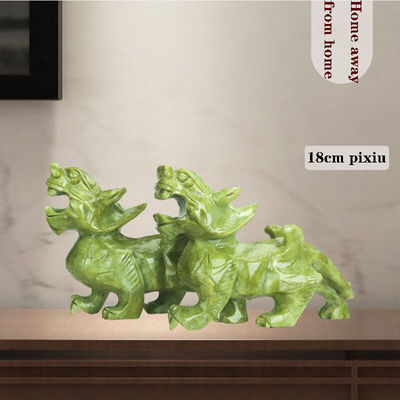 Caractéristique régionale Paire de jade naturel Pixiu Bureau intérieur Feng Shui Jade sculpture artisanat Jade ornements Feng Shui Pixiu