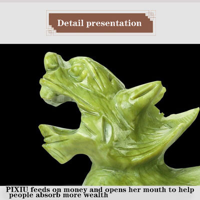 Caractéristique régionale Paire de jade naturel Pixiu Bureau intérieur Feng Shui Jade sculpture artisanat Jade ornements Feng Shui Pixiu