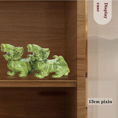 Caractéristique régionale Paire de jade naturel Pixiu Bureau intérieur Feng Shui Jade sculpture artisanat Jade ornements Feng Shui Pixiu