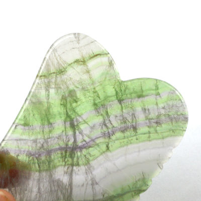 Massage pierre soins de la peau arc-en-ciel Fluorite naturel Gua Sha planche pour le massage du cuir chevelu et du visage