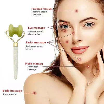 Supposé rouleau de massage Xiuyan Jade pour le resserrement de la peau du visage et la réduction des cernes