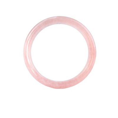 Technique polie Grandes tailles pierre précieuse Femmes Jade Love Bangles Bracelets avec Rose Quartz Bangles Charmes