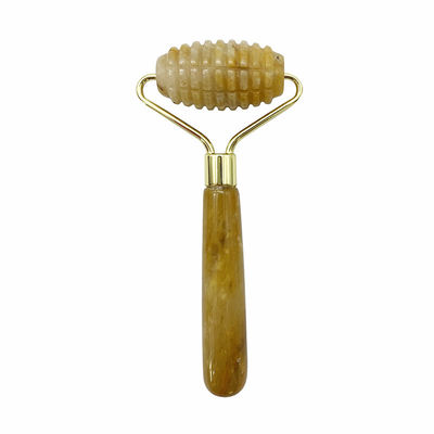 Massage du visage à tête unique avec rouleau de jade pour la beauté du visage anti-âge avec pierre de jade naturelle à 100% et logo personnalisé